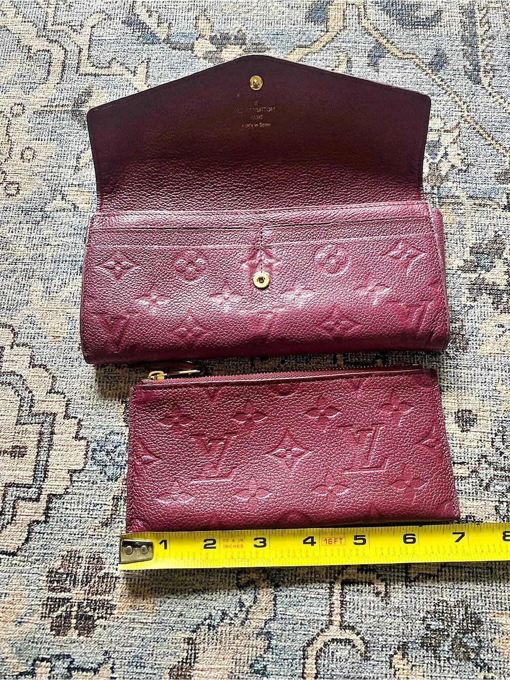 Louis Vuitton Sarah Wallet Monogram Empreinte Purple